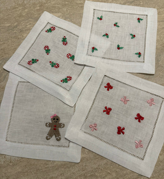 Christmas Cocktail Napkins (set of 4)